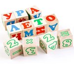 Конструктор кубики с буквами и цифрами